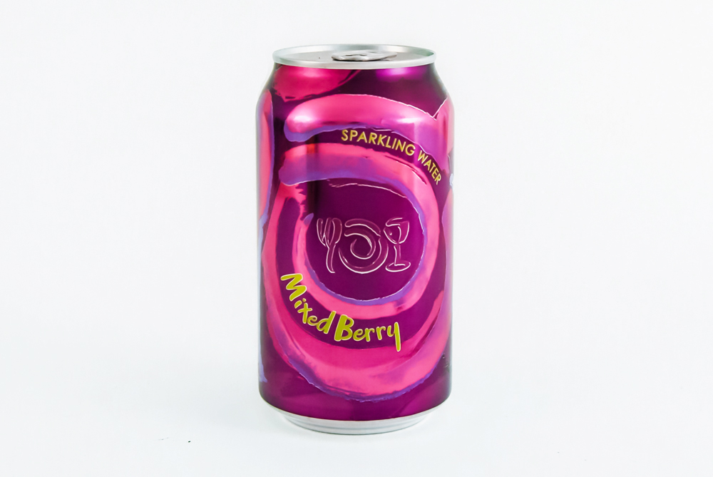 Can of Wegmans Sparkling Water flavor Mixed Berry.