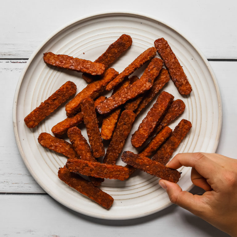 Sweet and Smoky Tempeh Bacon (Vegan) Daughter of Seitan