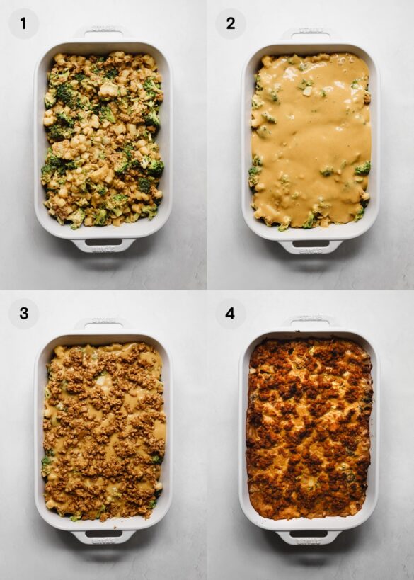 Vegan Broccoli Potato Casserole with Tempeh Sausage Daughter of Seitan