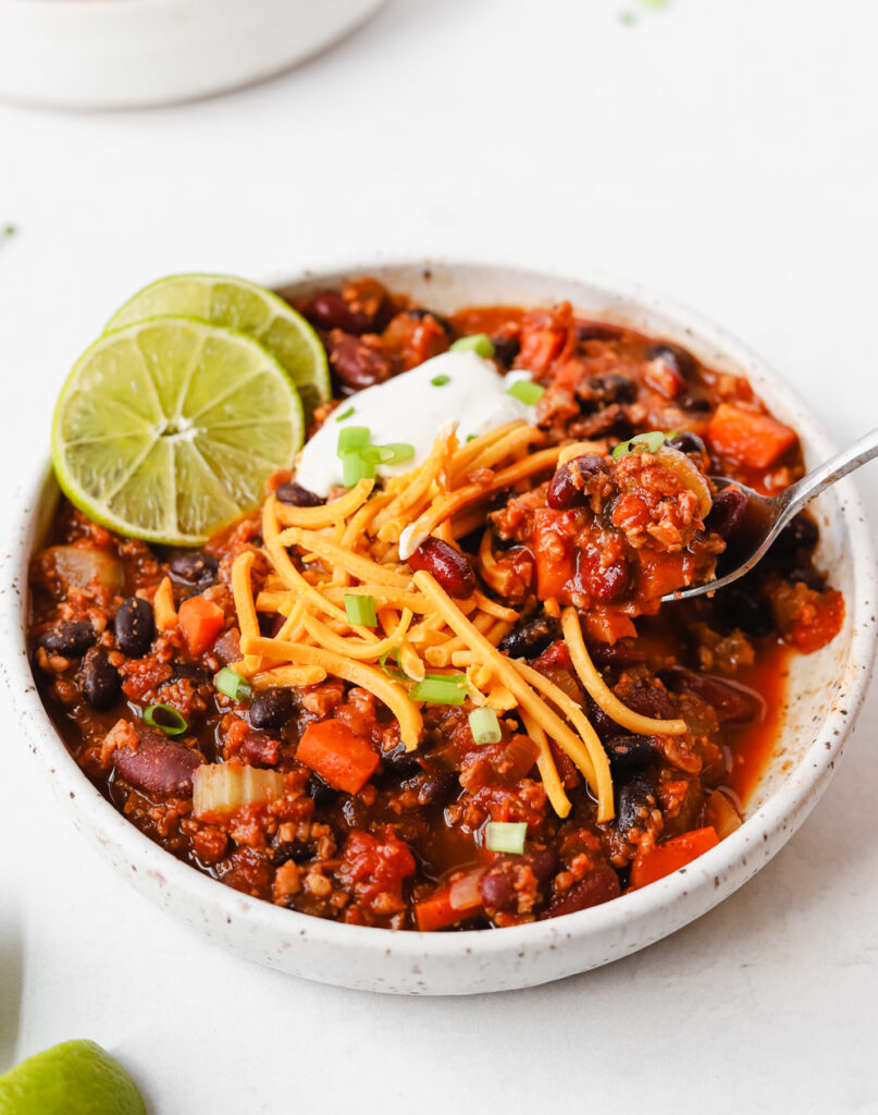 Meaty Vegan TVP Chili (High Protein Recipe) Daughter of Seitan
