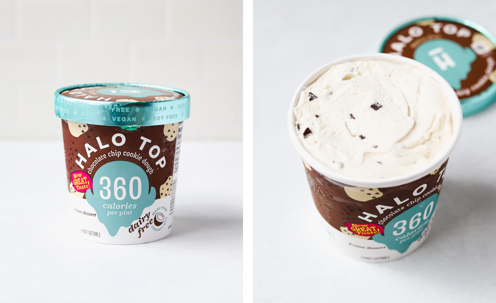 Dairy free halo top ice cream chocolate chip cookie dough flavor